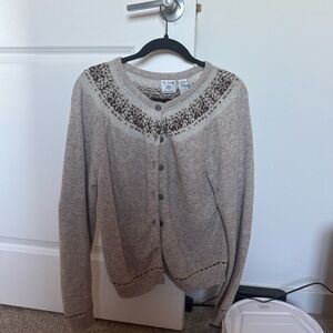 Stylish Beige and Brown Cardigan